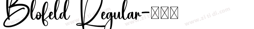 Blofeld Regular字体转换